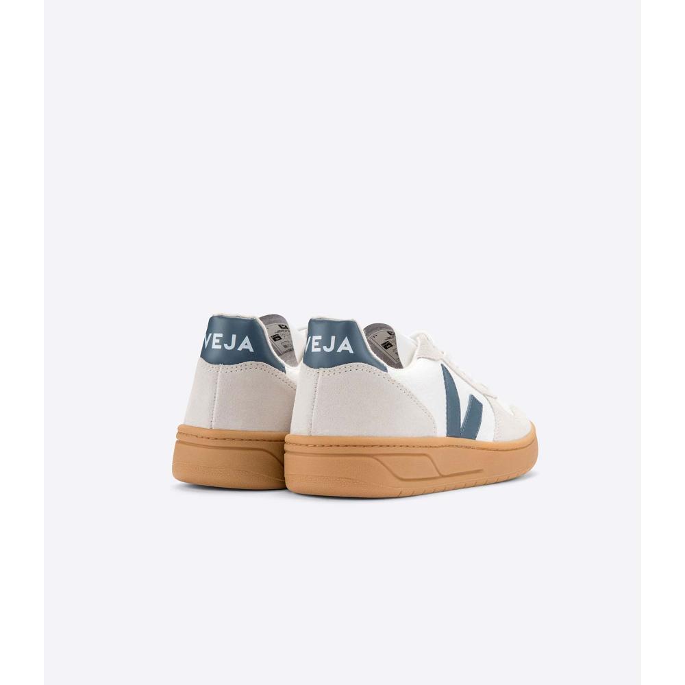 Veja V-10 B-MESH Women's Sneakers White/Beige | NZ 637MQZ